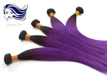 China Color brasileño púrpura de Ombre de la armadura del pelo recto de 20 pulgadas para las morenitas proveedor