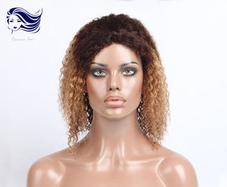 China Color corto de Ombre de las pelucas del cabello humano del cabello humano de las pelucas de cordón rizadas del frente proveedor