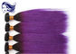 Color brasileño púrpura de Ombre de la armadura del pelo recto de 20 pulgadas para las morenitas proveedor