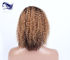 Color corto de Ombre de las pelucas del cabello humano del cabello humano de las pelucas de cordón rizadas del frente proveedor