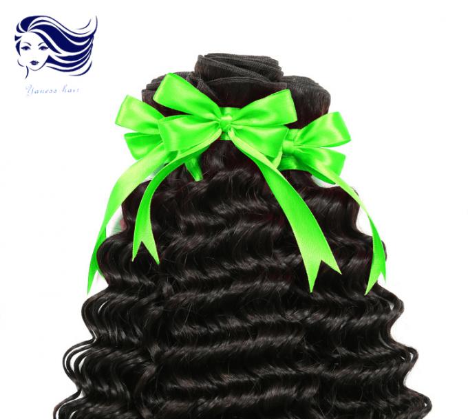 Extensiones indias del pelo de la Virgen negra natural para el doble Wefted del pelo fino