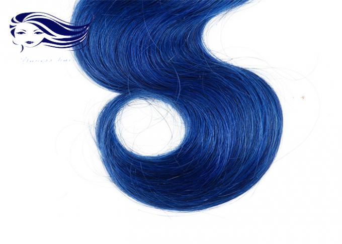Paquetes azules de la armadura del pelo de los Peruvian del pelo 100 del color de Ombre de la onda del cuerpo