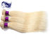 Extensiones coloreadas brillantes del cabello humano, extensiones rubias del cabello humano proveedor