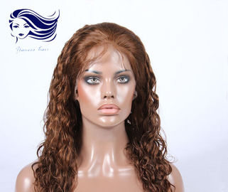 China Las pelucas de cordón llenas del cabello humano real natural marrones claras con 7A califican distribuidor