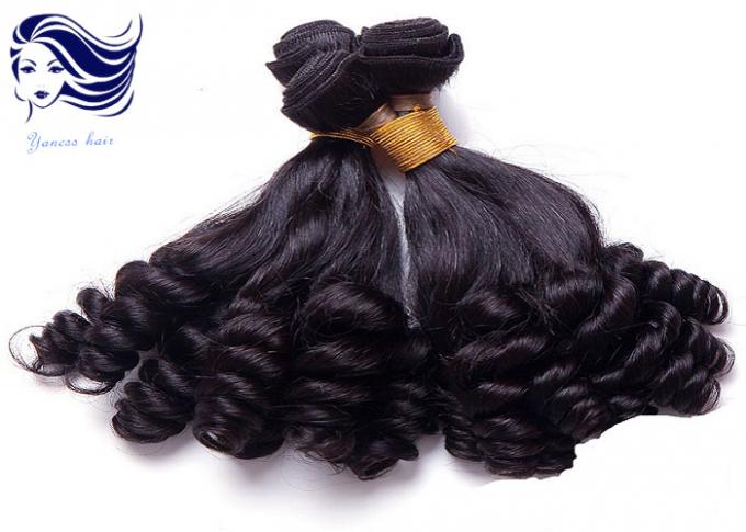 de largo extensiones auténticas del cabello humano del pelo rizado profundo de la Virgen 14Inch