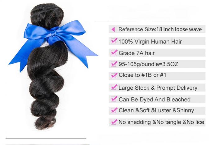 Pelo sin procesar malasio de Remy de la Virgen de las extensiones brasileñas y peruanas del pelo