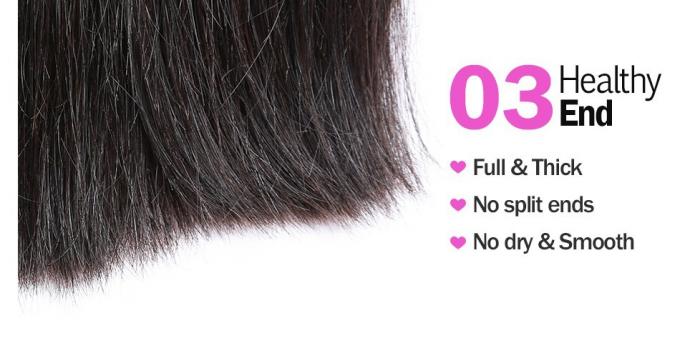 Paquetes malasios con el cierre, 100 extensiones del pelo de la Virgen recta del pelo de la Virgen