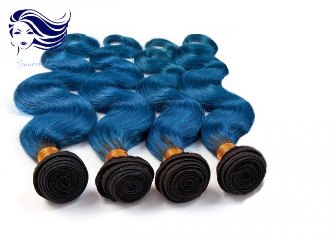 Pelo corto 1B/azul del cuerpo de la Virgen de la onda del pelo del color bonito brasileño de Ombre